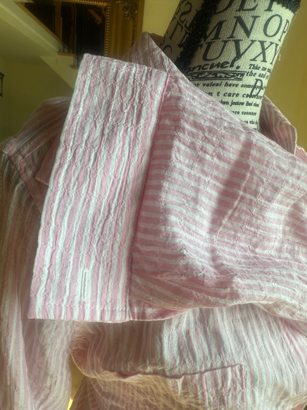 Lilly Pulitzer Pink and White Striped Shirt - Picture 8 of 12